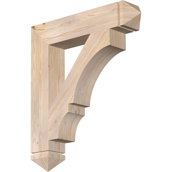 Ekena Millwork Balboa Arts & Crafts Smooth Bracket, Douglas Fir, 5 1/2"W x 30"D x 34"H BKT06X30X34BOA03SDF - main